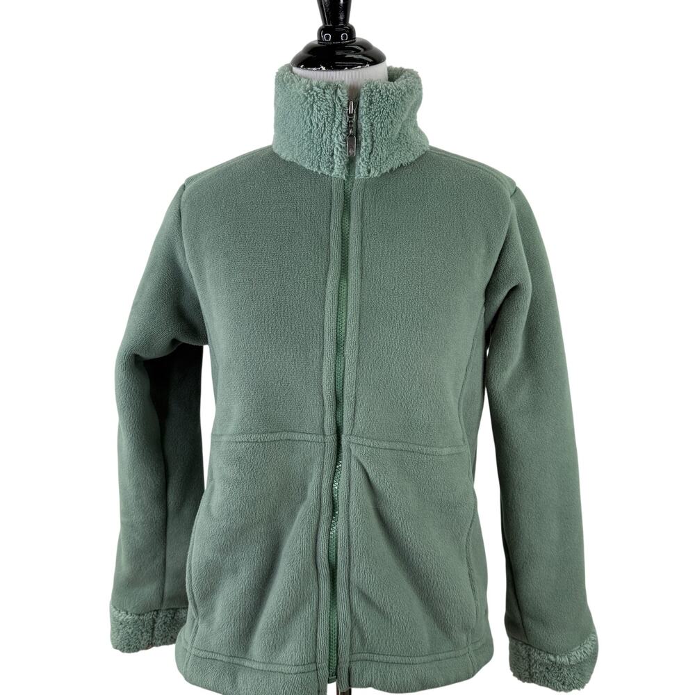 Patagonia Women's Synchilla Green Shearling Zip Up Jacket Size Small